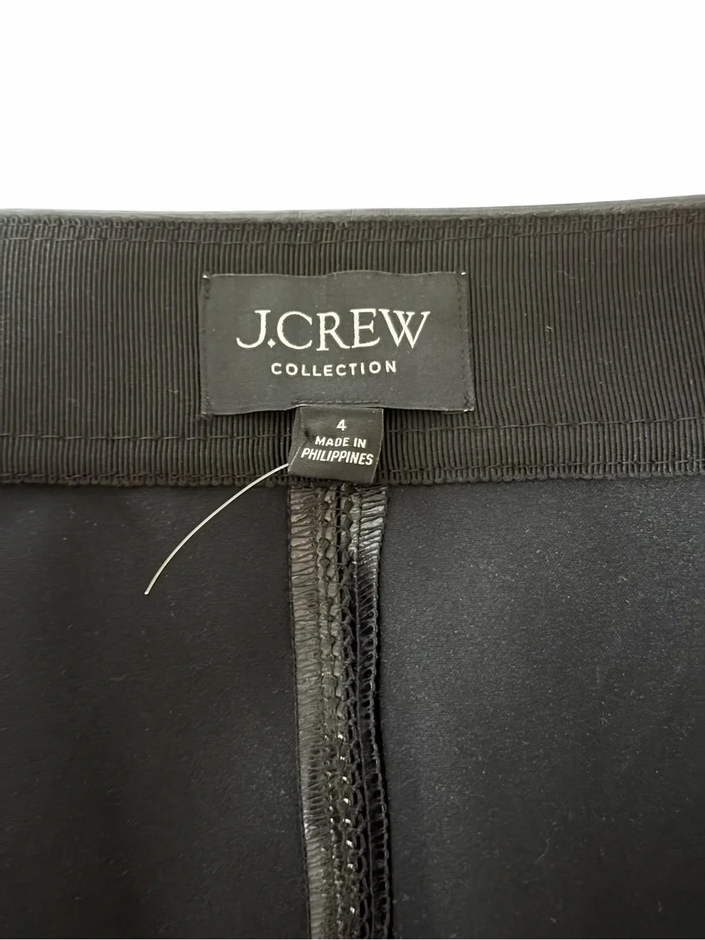 J.Crew Collection button-front skirt in faux patent leather